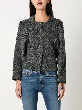 Alfred Dunner mohair blend old money luxury buttoned cardigan Size 10 petite
